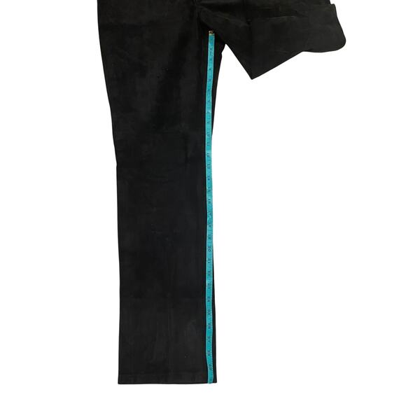 Ralph Lauren Suede Pants 10 | Black Genuine Leather, Premium Hardware, Vintage - Picture 11 of 11